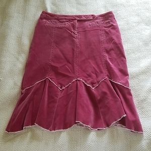Rasberry Baby Whale Corduroy Skirt